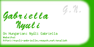 gabriella nyuli business card